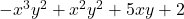 -x^3y^2 + x^2y^2 + 5xy + 2