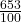  \frac{653}{100}
