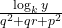  \frac{\log_ky}{q^2+qr+p^2} 