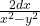 \frac{2dx}{x^2 - y^2} 