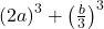  \left(2a\right)^3+\left(\frac b3\right)^3 