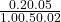 \frac{0.2 &times; 0.05}{1.0 &times; 0.5 &times; 0.02} 