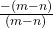 \frac{- (m -  n)}{(m - n )}