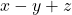  x - y + z 