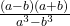 \frac{(a - b)(a + b)}{a^3 - b^3}