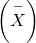 \left(\overset-X\right)