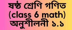 ষষ্ঠ শ্রেণি গণিত অনুশীলনী ১.১