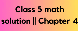 Class 5 math solution