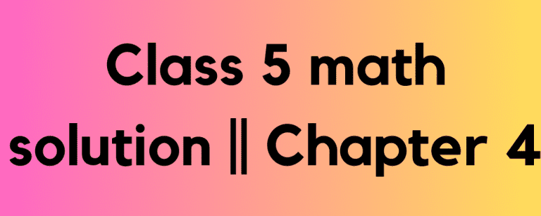 Class 5 math solution