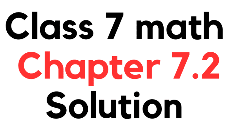 Class 7 Math Ex-7.2 Solution || সমীকরণ